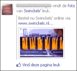 advertentie facebook met naam vriend